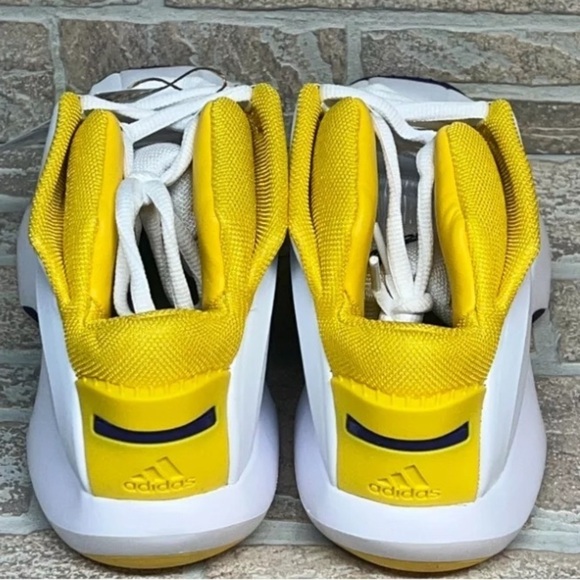 NWOB Adidas Crazy 1 Lakers Home Kobe Bryant White Yellow Purple Men’s Size 9 - Picture 3 of 6